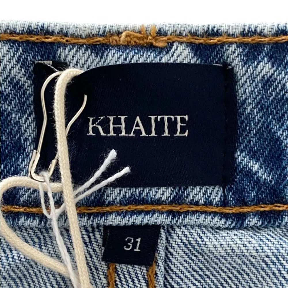 KHAITE Acid Wash Blue Straight-Leg Jeans - Picture 4 of 4